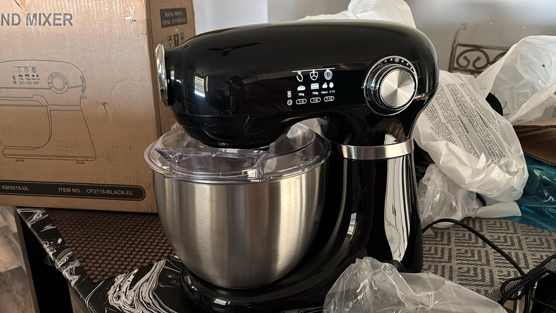 Electactic Stand Mixer With 12 Speed, 5.3 Quart Electric Mixer With Tilt Head, Kitchen Mixer for Daily Use with Egg Whisk, Dough Hook, Flat Beater customer photo 1