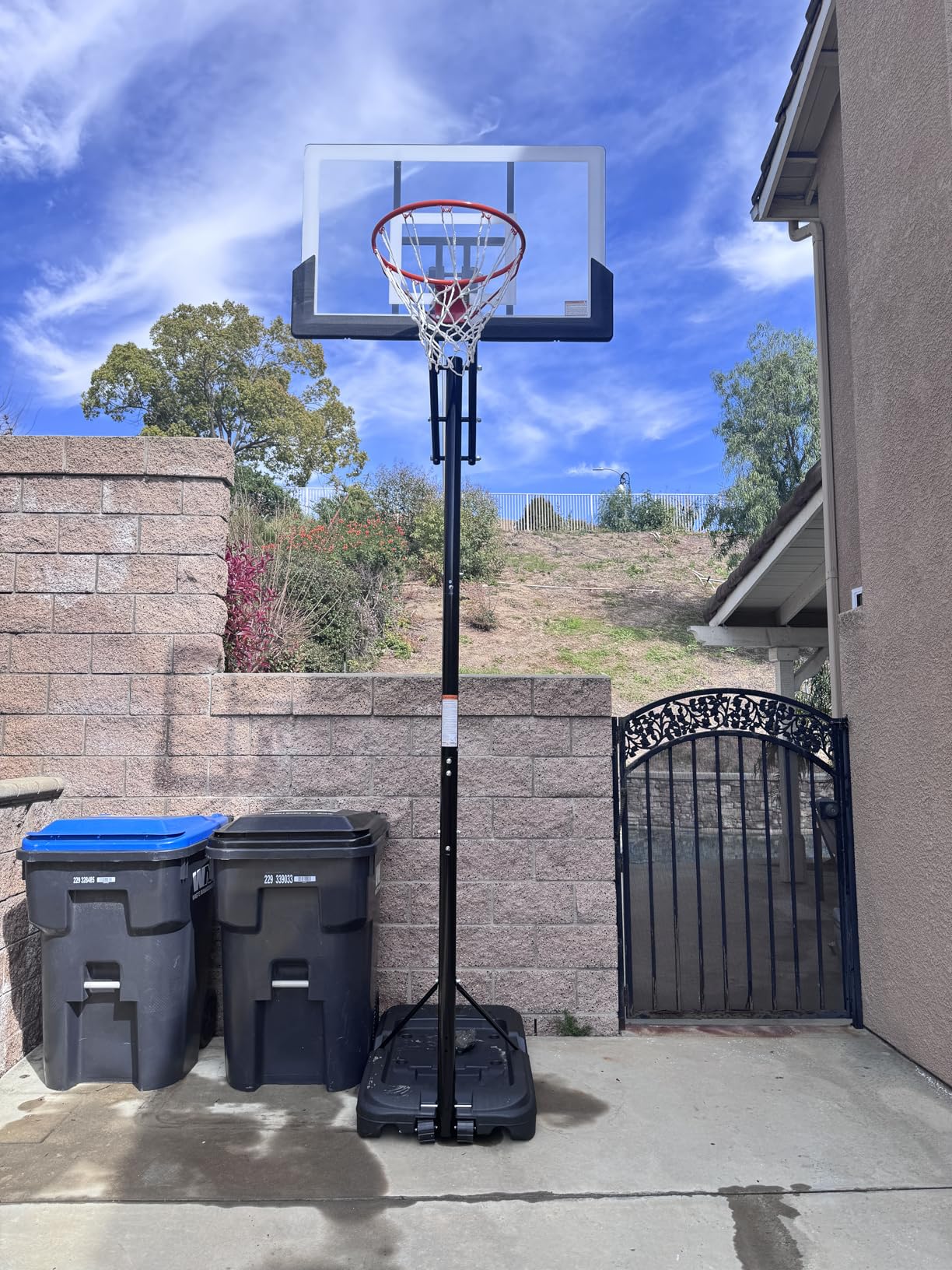 Feelwin Basketball Hoop for Kids Youth Adults, Portable Adjustable Height Basketball Goal with Wheels for Driveway Backyard Outdoor Play customer photo 1