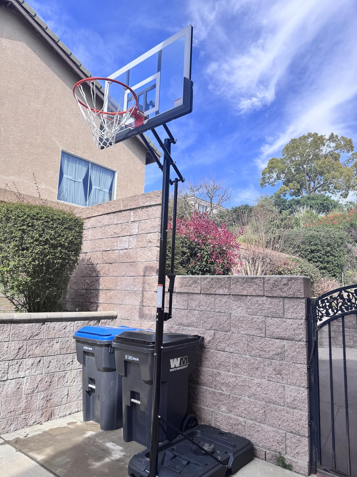 Feelwin Basketball Hoop for Kids Youth Adults, Portable Adjustable Height Basketball Goal with Wheels for Driveway Backyard Outdoor Play customer photo 2