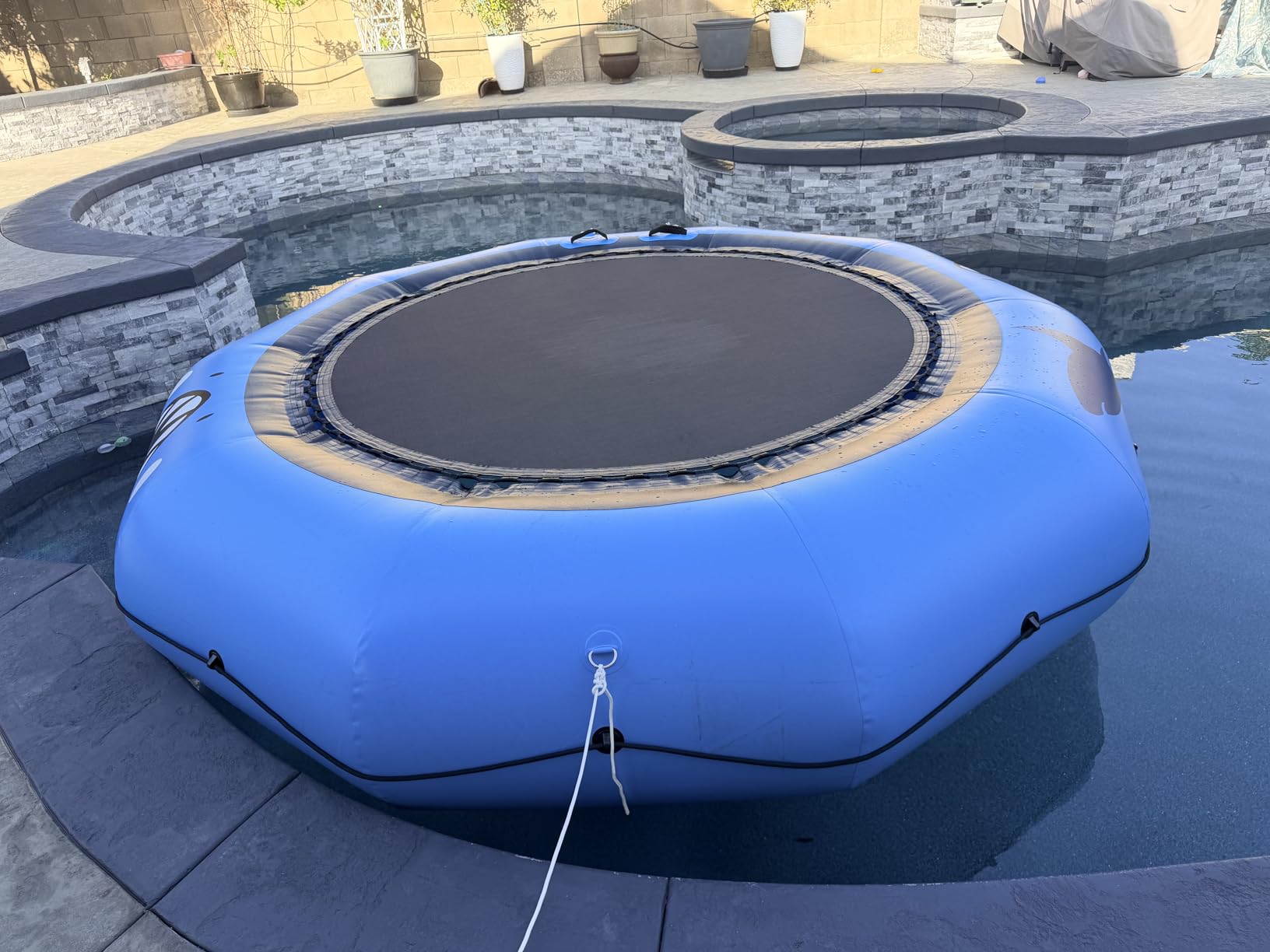 Zupapa Inflatable Water Trampoline 10 12 14FT with Pump Steel Anchors & Ladder for Lake Pool Ocean, Heavy Duty Jumping Platform for Family & Adults customer photo 1