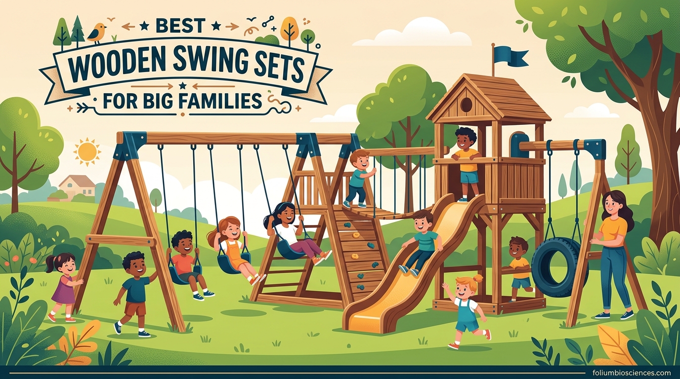 Best Wooden Swing Sets for Big Families