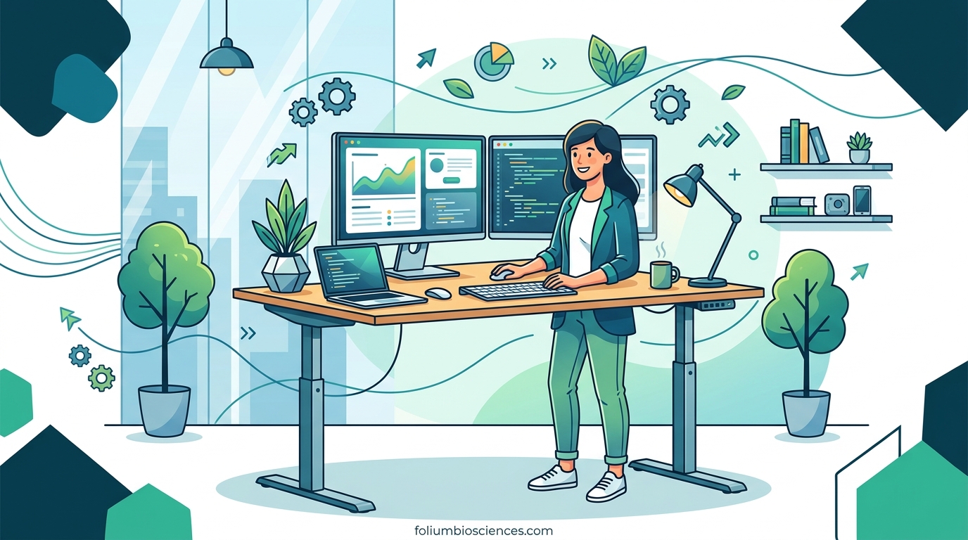 Large Standing Desks for Dual Monitor Setups