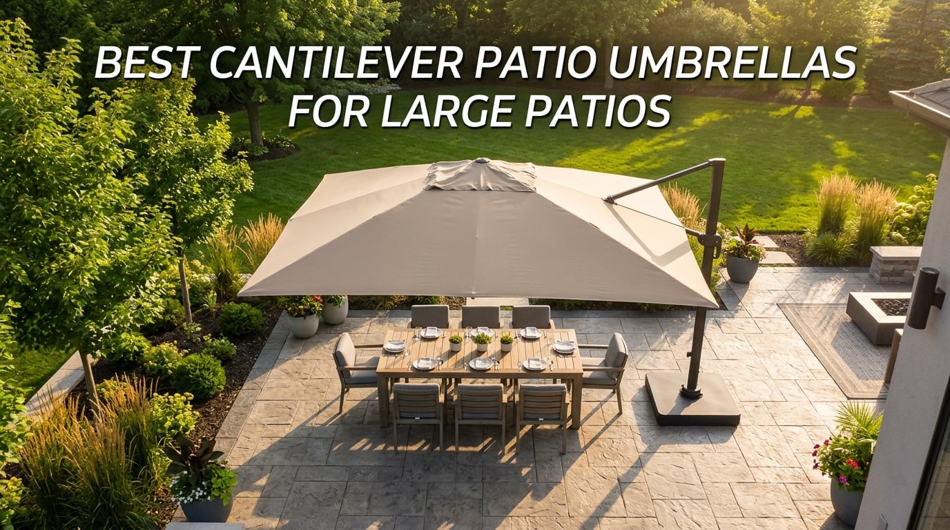 Best cantilever patio umbrellas for large patios