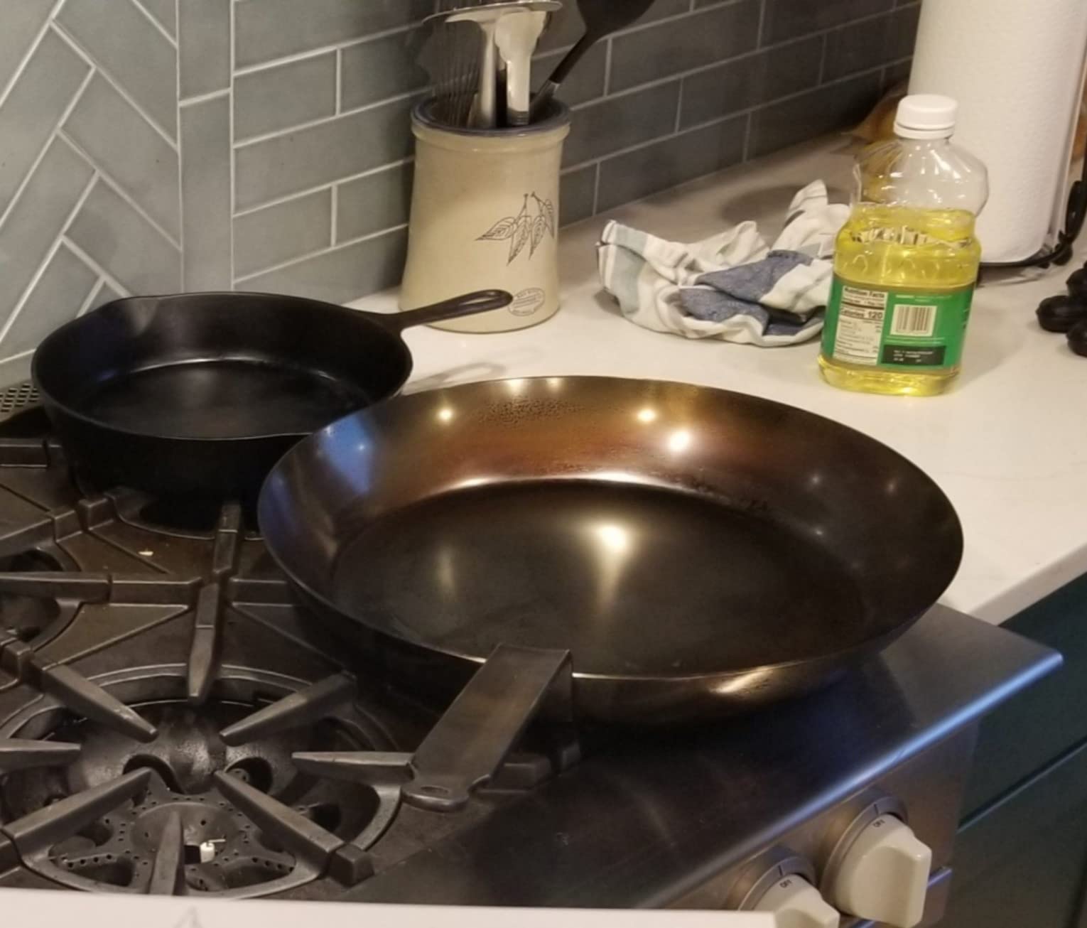 Matfer Bourgeat Black Carbon Steel Frying Pan, 8 1/2