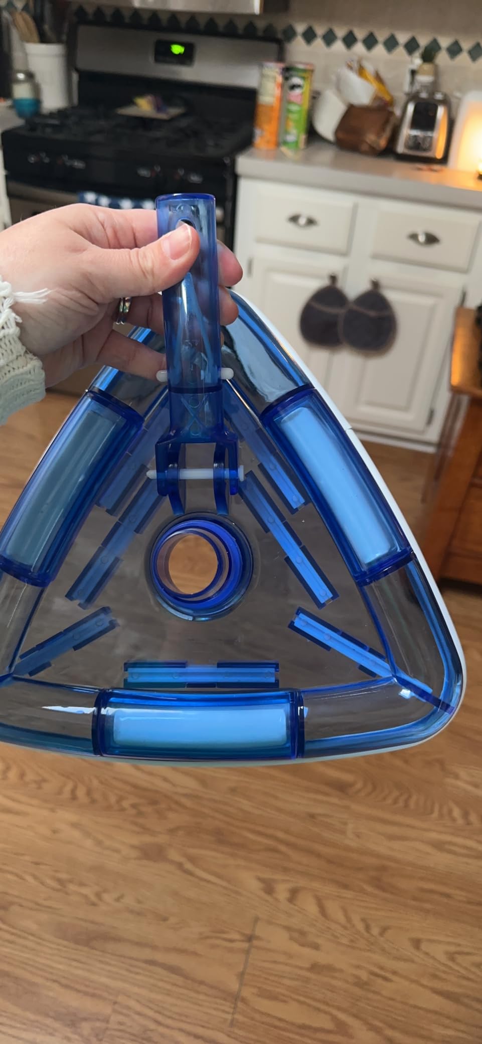 SWIMLINE HYDROTOOLS Manual Pool Vacuum Head Attachment For Inground & Above Ground Pools |Weighted Swimming Pool Vac Head Clear Triangle Shape W/ Bristles| Swivel Hose 1-1/4 or 1-1/2''| 8145 customer photo 1