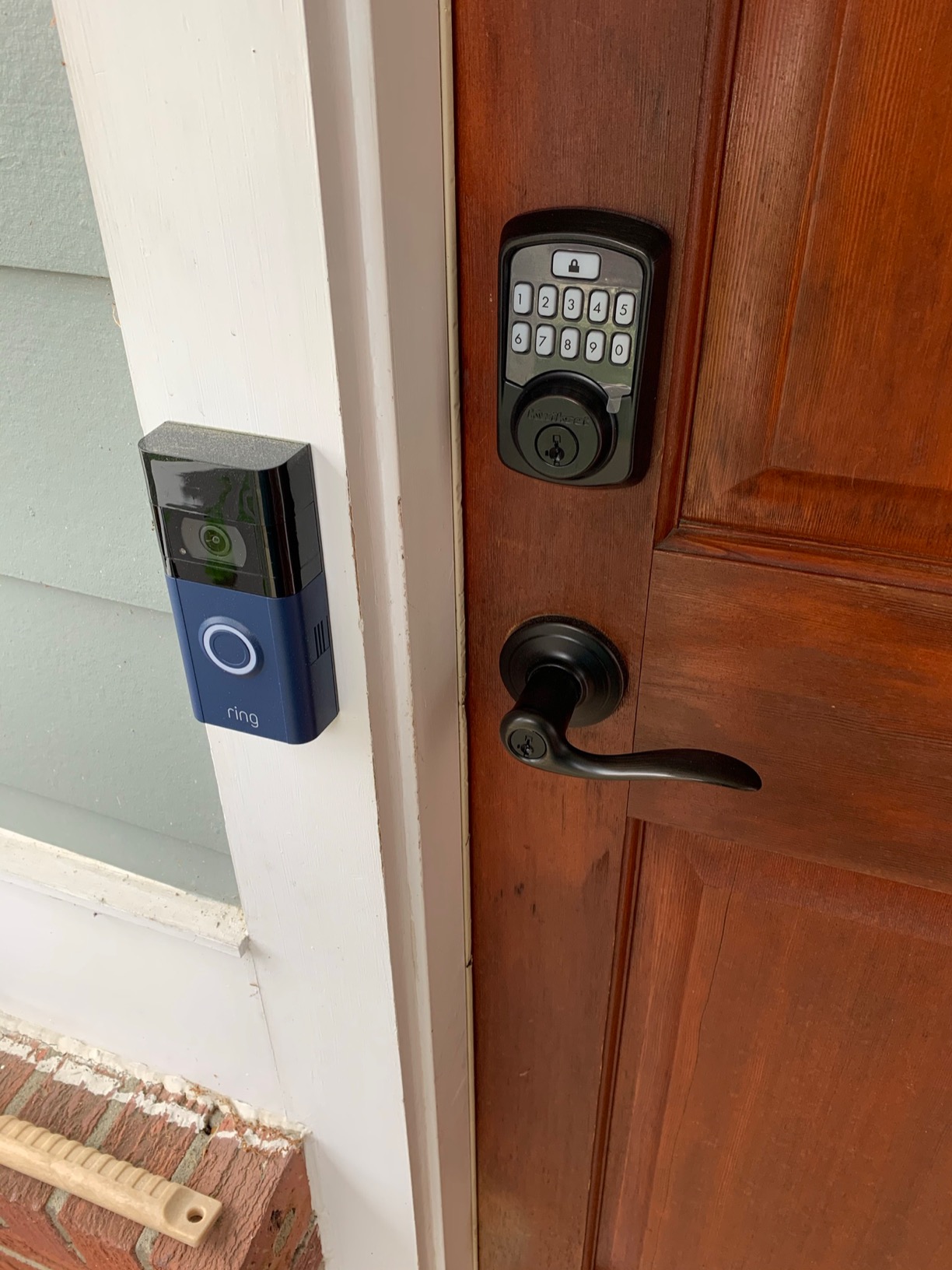 Kwikset 991 Tustin Entry Lever and Single Cylinder Deadbolt Combo Pack featuring SmartKey in Satin Nickel customer photo 1