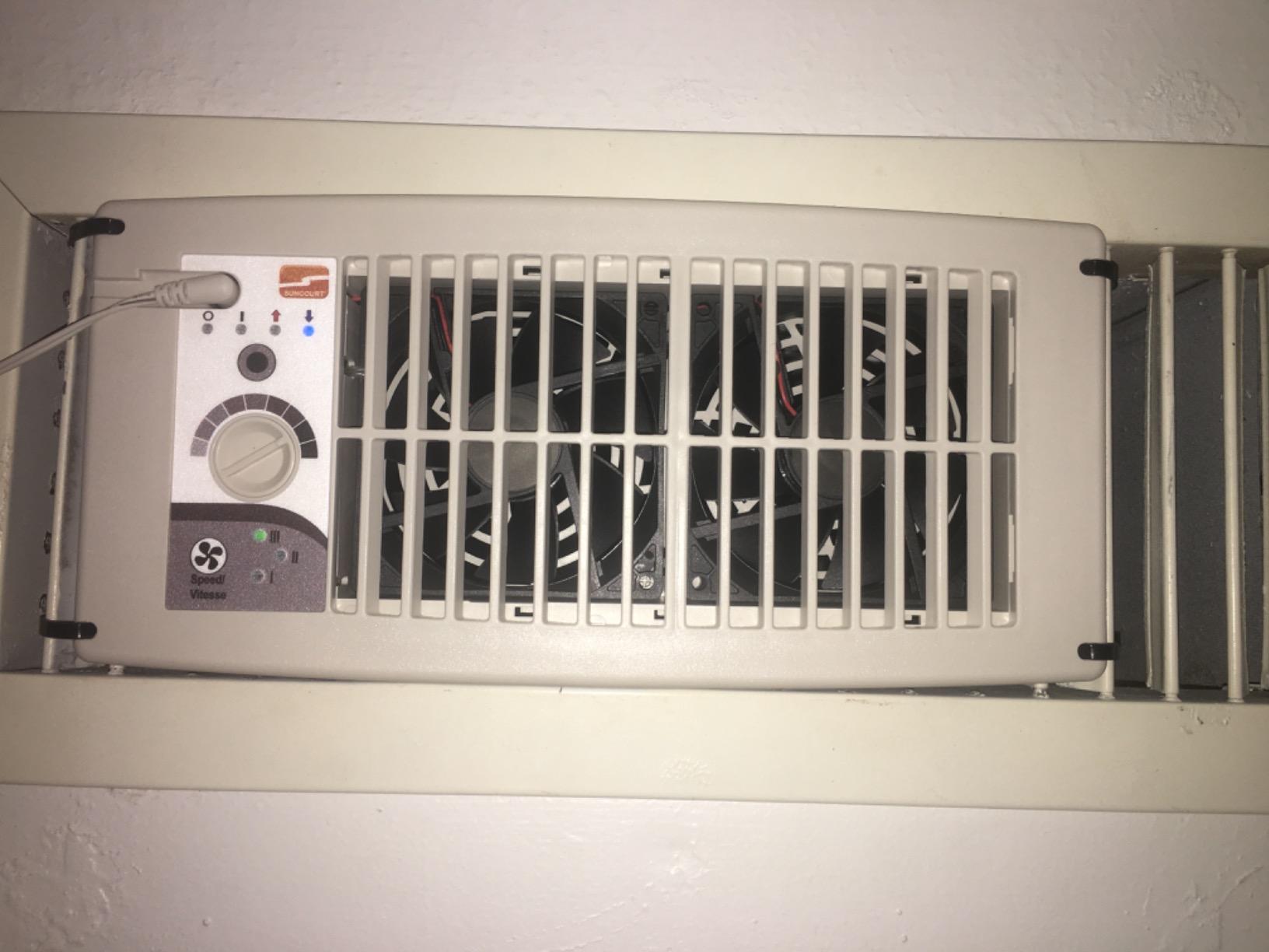 Suncourt Flush Fit Register Booster Fan, Floor/Wall Vents, White (HC500-W) customer photo 1