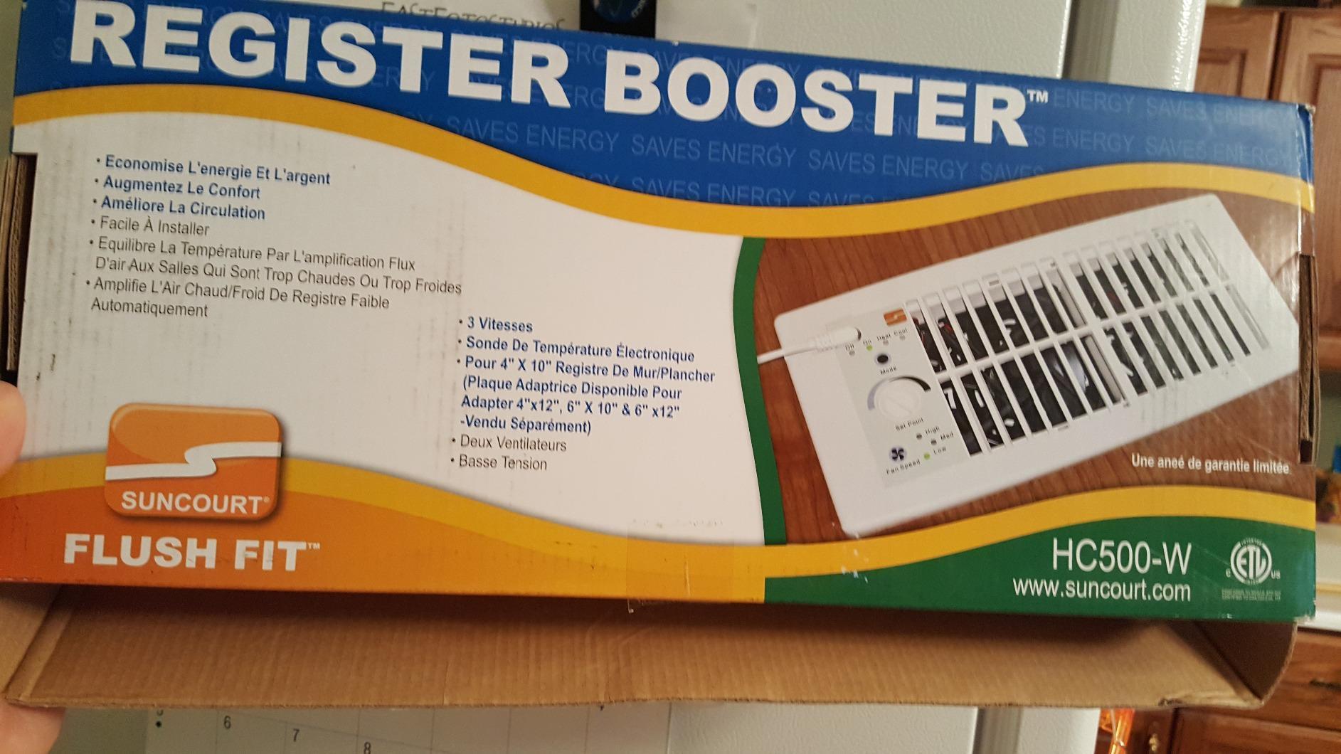 Suncourt Flush Fit Register Booster Fan, Floor/Wall Vents, White (HC500-W) customer photo 2