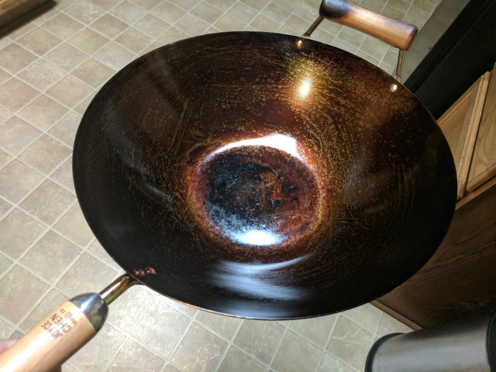 JOYCE CHEN Classic Series 14-Inch Uncoated Carbon Steel Wok Set with Lid and Birch Handles, 4 Pieces customer photo 2