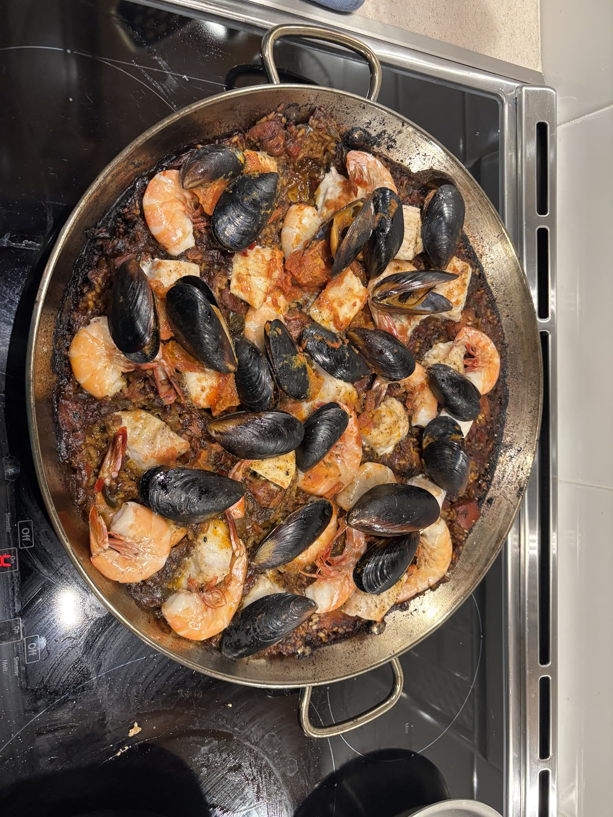 16-inch Stainless Flat Bottom Paella Pan, 40cm customer photo 1