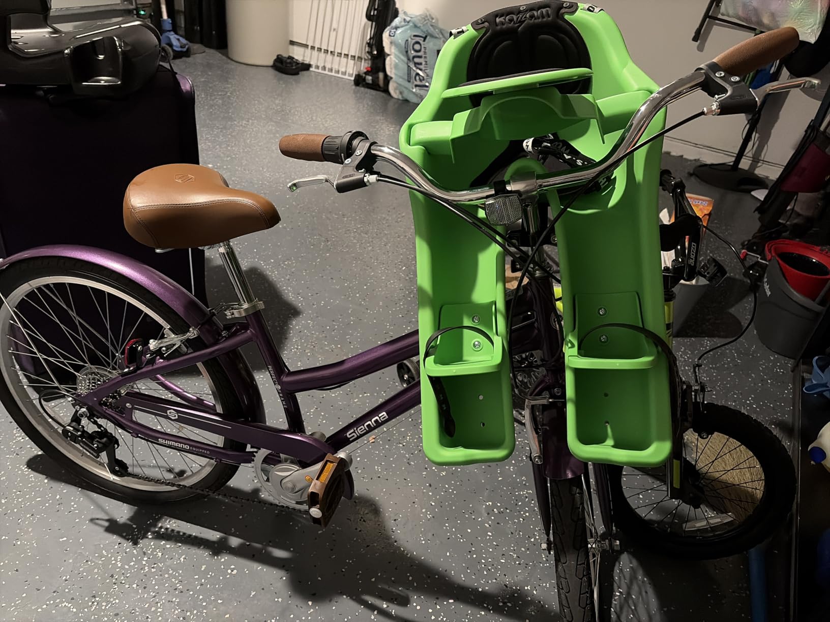iBert Front Mounted Child Seat with Patented Mounting for Easy and Secure Installation - Child's Bike Seat with 3-Point Safety Harness and Adjustable Foot Cups customer photo 1