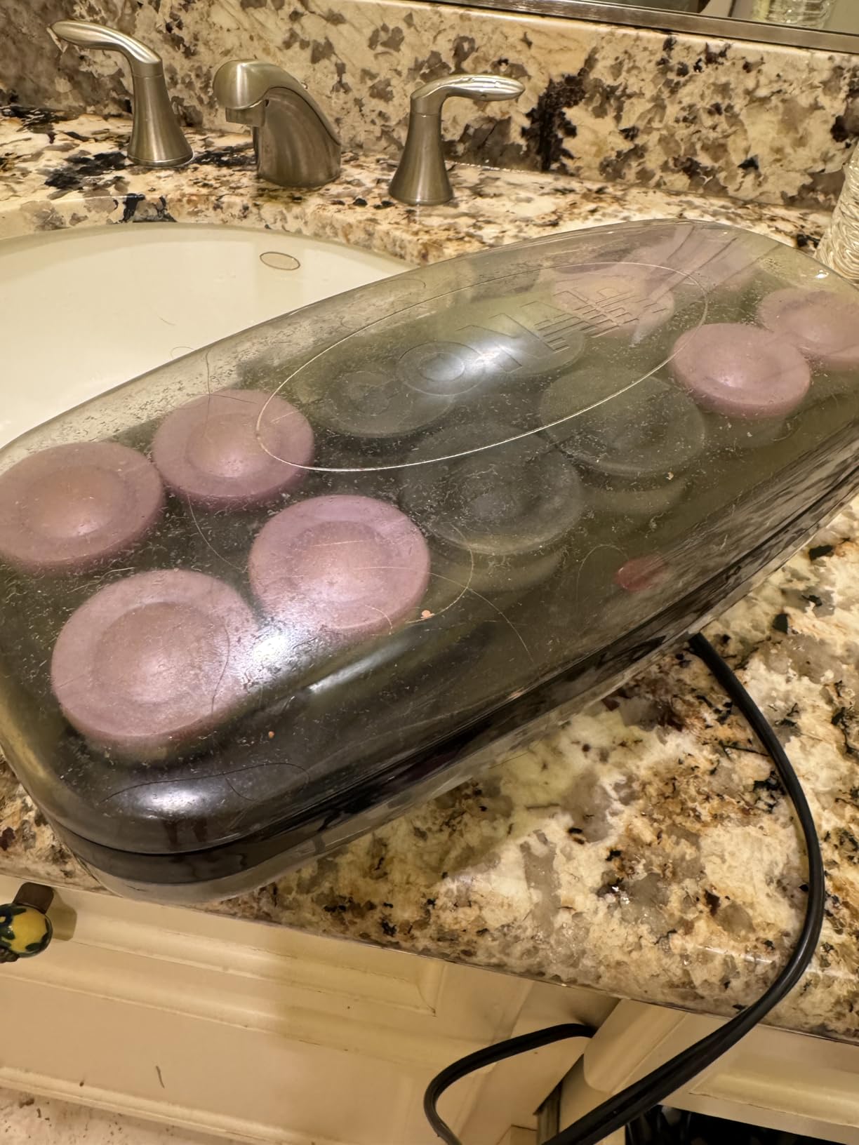 Conair Ceramic Hot Rollers, 1 3/4 Inch & 1 1/2 Inch Rollers, Lavender, 12-Count | Ceramic Flocked Hair Setter for Salon Volume and Soft Curls, CHV14AMZL customer photo 1