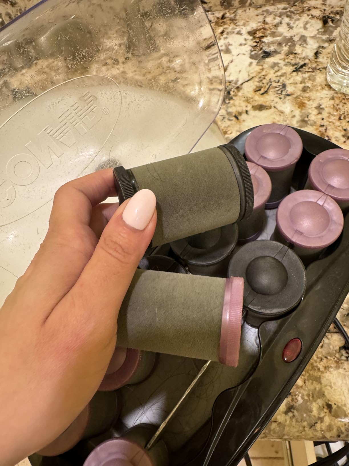 Conair Ceramic Hot Rollers, 1 3/4 Inch & 1 1/2 Inch Rollers, Lavender, 12-Count | Ceramic Flocked Hair Setter for Salon Volume and Soft Curls, CHV14AMZL customer photo 2