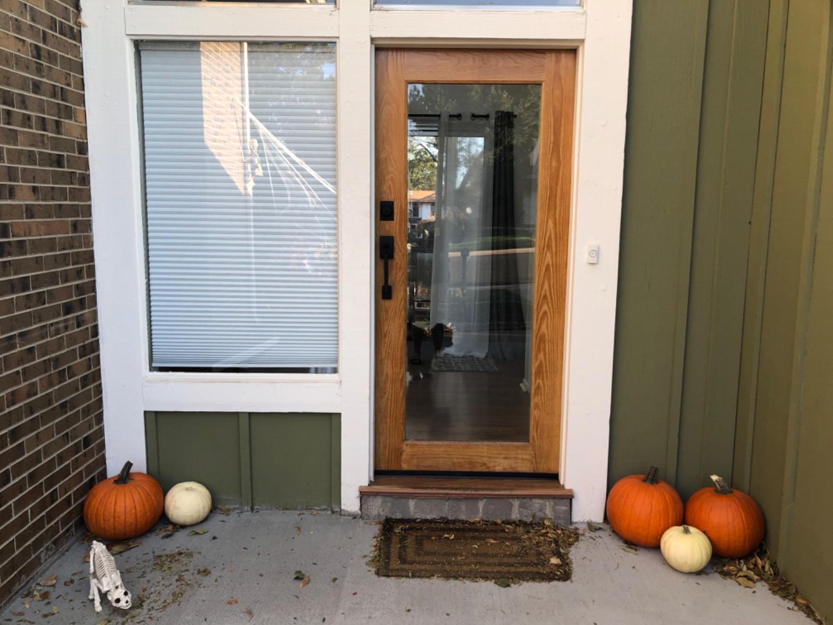 Schlage Front Door Entry Handleset, Latitude Lever, Satin Nickel | Exterior front door handleset with deadbolt & reversible interior lever, Easy install, Certified security/durability, 2 keys customer photo 2