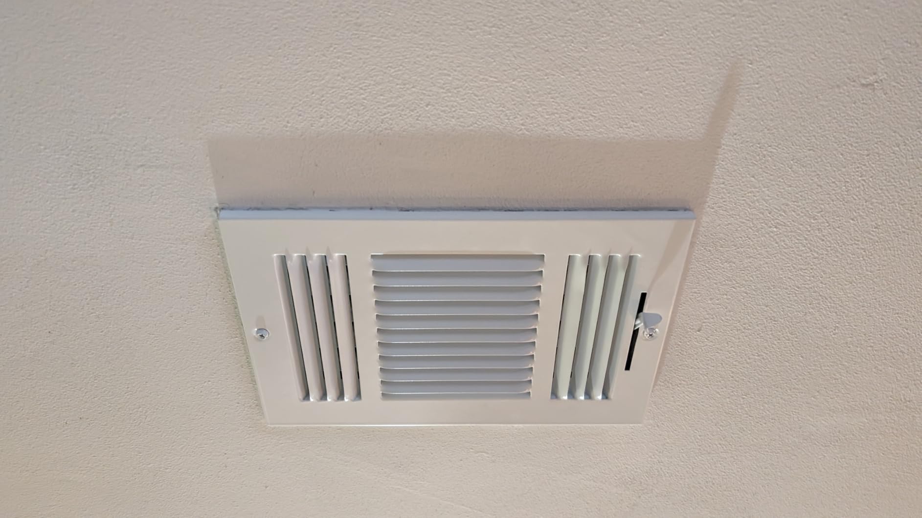EZ-FLO 12 x 6 Inch Air Vent Cover for Wall or Ceiling, Three-Way Ventilation Register, Solid Steel, White, 61615 customer photo 2