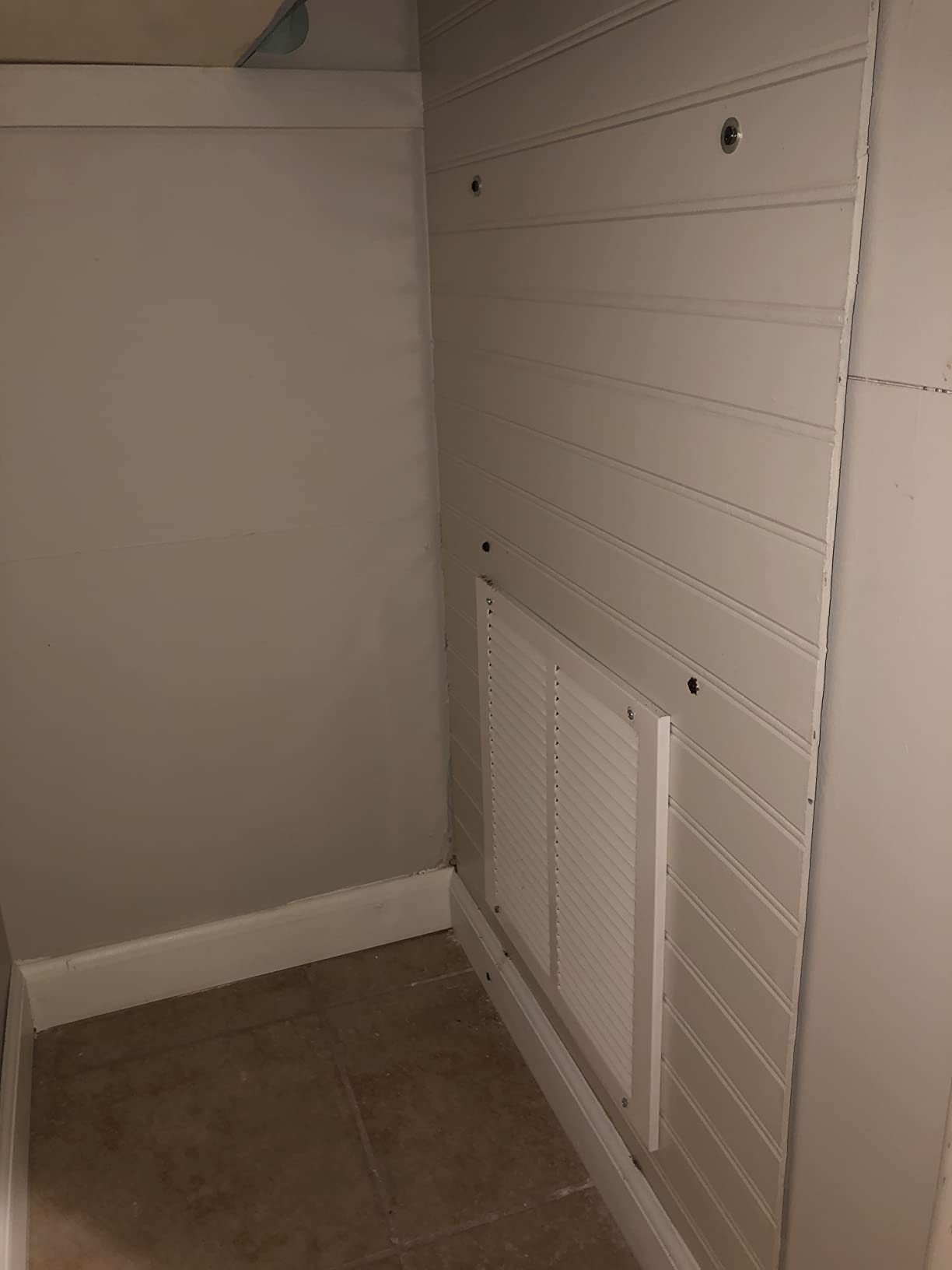 EZ-FLO 12 x 12 Inch (Duct Opening) Return Air Vent Cover for Wall or Ceiling, Solid Steel Return Air Grille, HVAC Vent Cover, White, 61627 customer photo 1