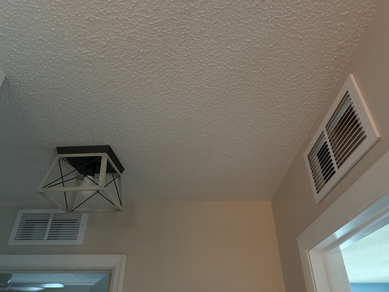 EZ-FLO 16 x 16 Inch (Duct Opening) Return Air Vent Cover for Wall or Ceiling, Solid Steel Return Air Grille, HVAC Vent Cover, White, 61641 customer photo 2