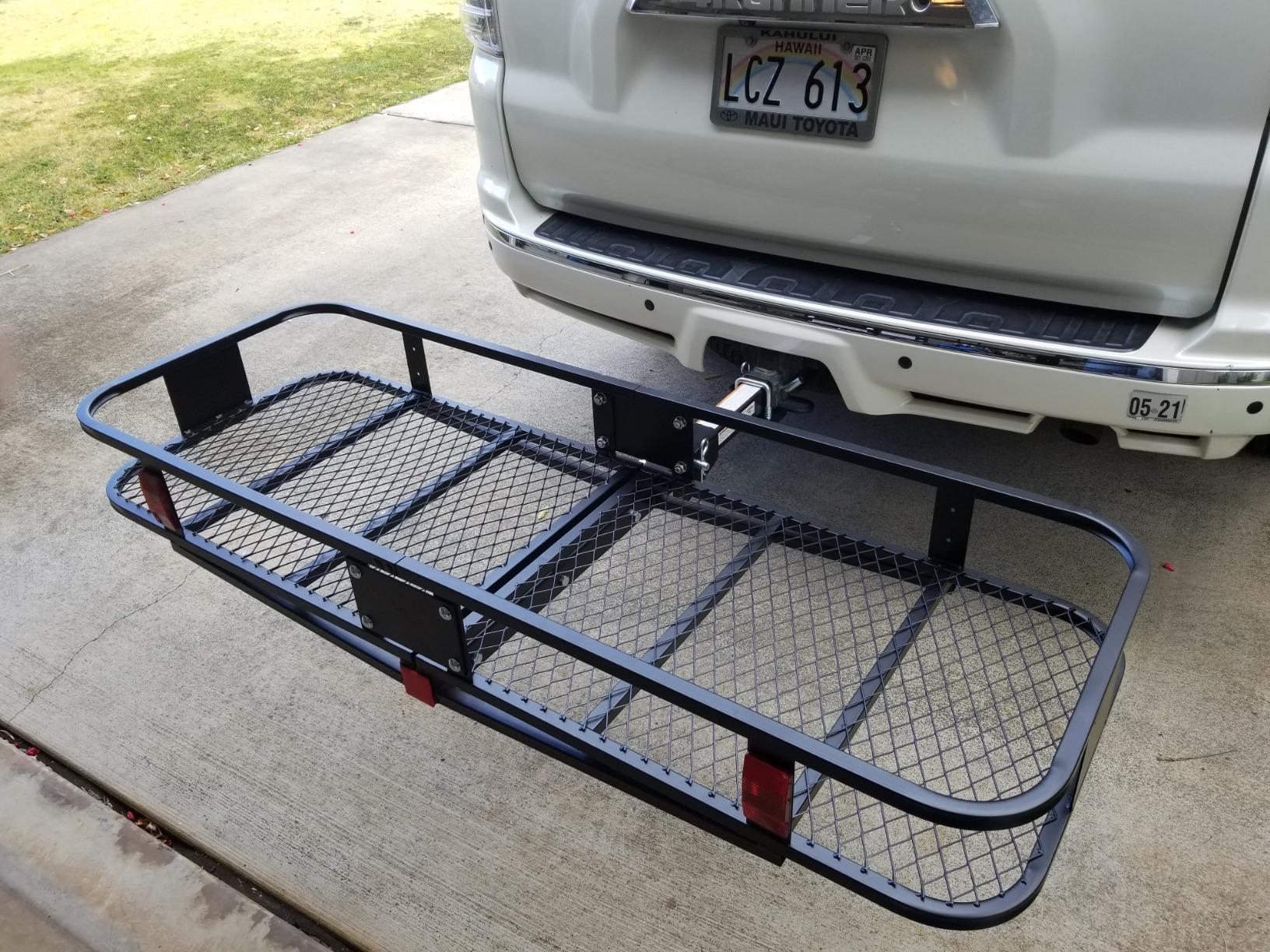 MaxxHaul 70103 500 lb. Capacity Steel Hitch Mount Folding Cargo Carrier Mesh Basket Fits 2 inch Hitch Receiver 60 x 21 x 6.5 in For Car SUV Pickup Truck Van Camping Traveling customer photo 2