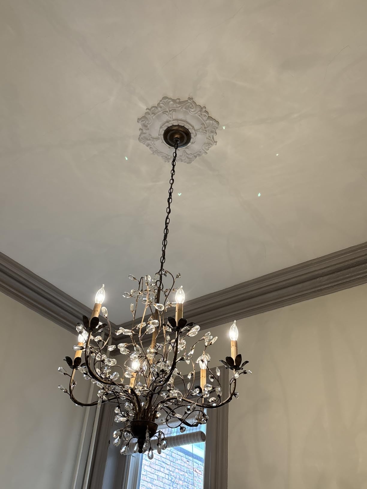 Ekena Millwork CM18RL 18-Inch OD x 3 1/2-Inch ID x 1 1/2-Inch Riley Ceiling Medallion customer photo 1
