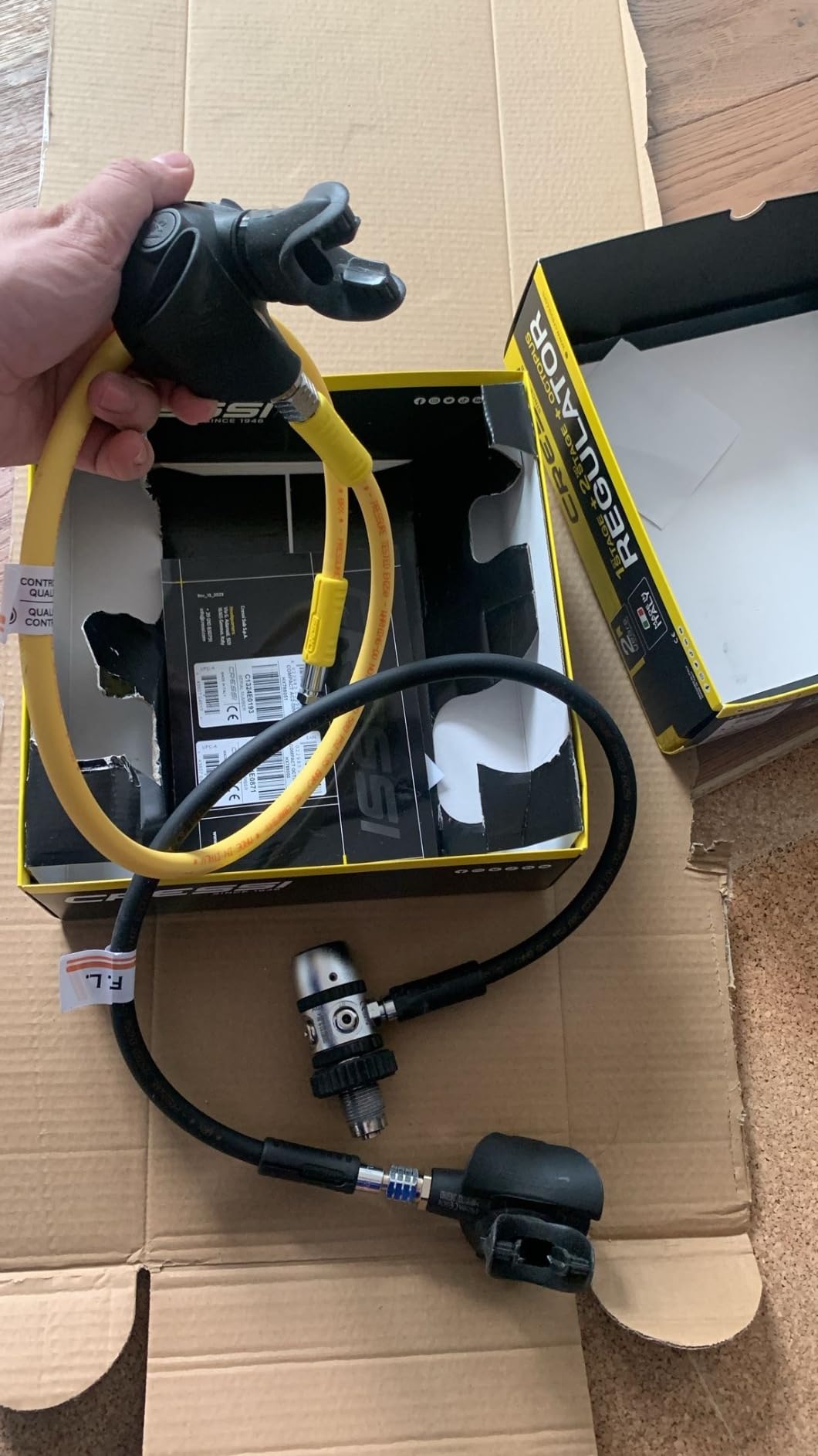 Cressi Scuba Diving Regulator Kit - AC2 Piston 1st Stage, Compact 2nd Stage, Octopus Compact - Light and Reliable - Made in Italy customer photo 1