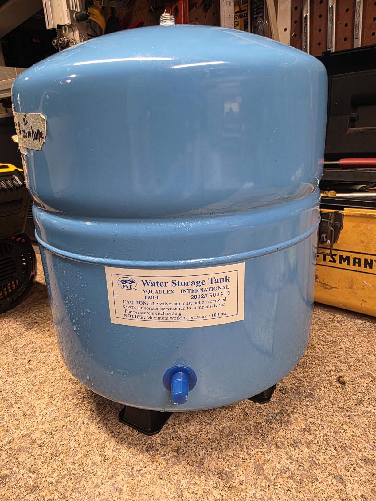 APEC Water Systems TANK-4 4 Gallon Pre-Pressurized Water Storage Tank customer photo 2