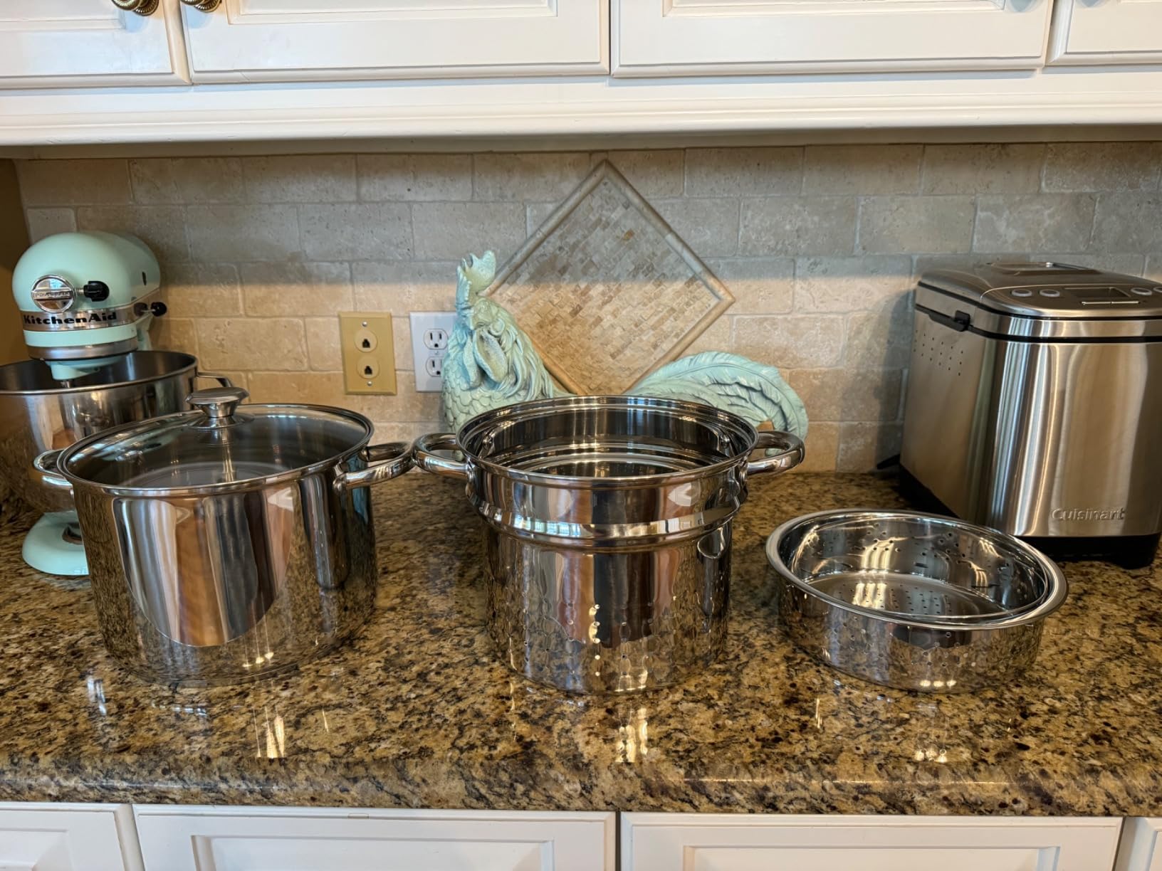 Cook N Home 8 Quart Stainless Steel Pasta Pot with Strainer Lid 3-in-1 | Steamer Basket, Pasta Strainer, Stock Pot with Lid customer photo 1