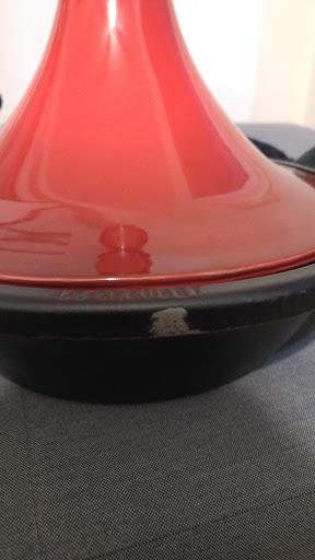 Le Creuset of America Enameled Cast Iron Moroccan Tagine, 4 3/4-Quart, Cherry customer photo 1