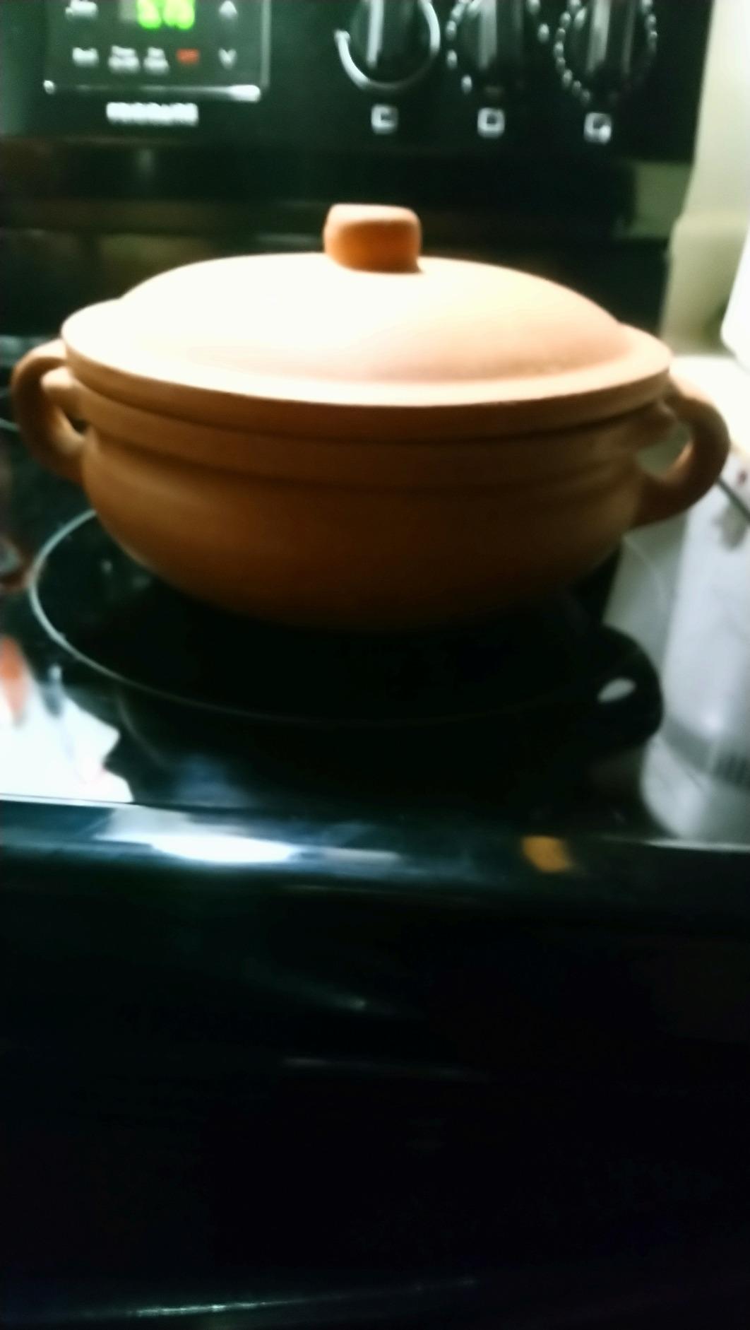 Ancient Cookware, Indian Clay Curry Pot, Medium, 8 Inch, 1.5 Quarts customer photo 1