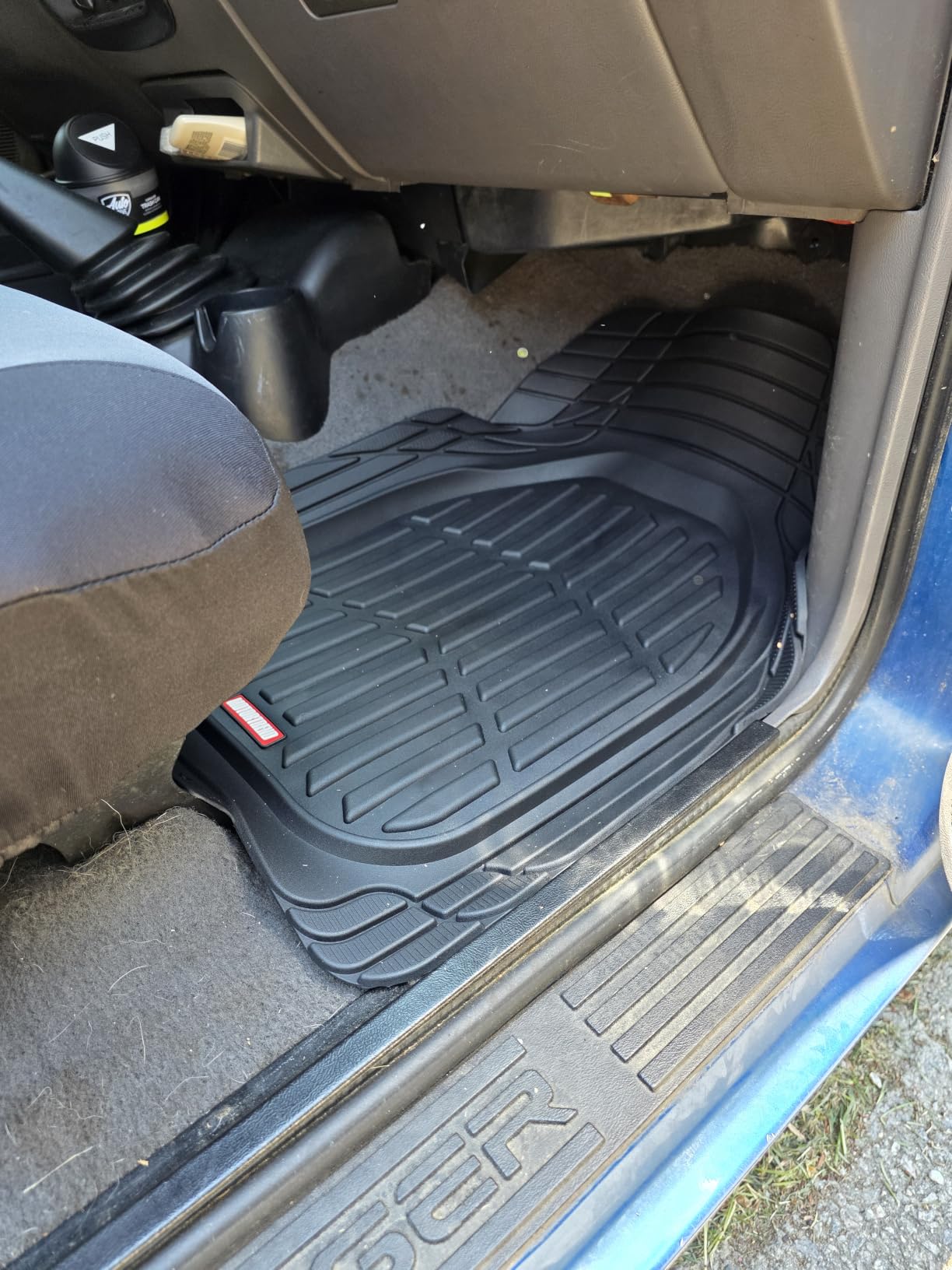Motor Trend FlexTough Floor Mats for Cars, Black Deep Dish All-Weather Car Mats, Waterproof Trim-to Fit Automotive Floor Mats for Cars Trucks SUV, Universal Floor Liner Car Accessories customer photo 1