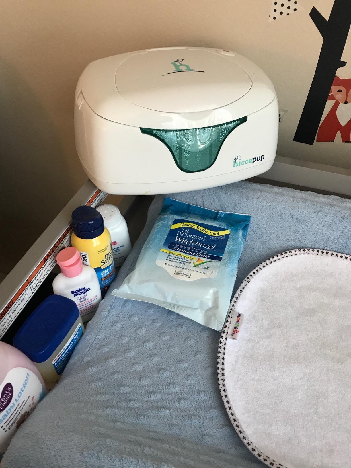 Hiccapop Baby Wipe Warmer and Baby Wet Wipes Dispenser | Baby Wipes Warmer for Babies | Diaper Wipe Warmer with Changing Light, White customer photo 1