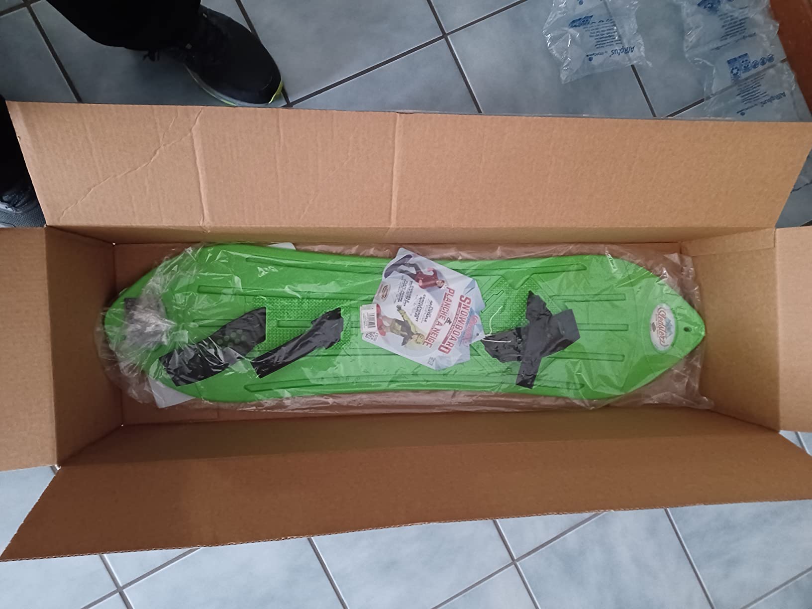 Geospace The Original Sledsterz Kids' Beginner Snowboard - Comes in Assorted Colors of Either Red, Blue or Green customer photo 2