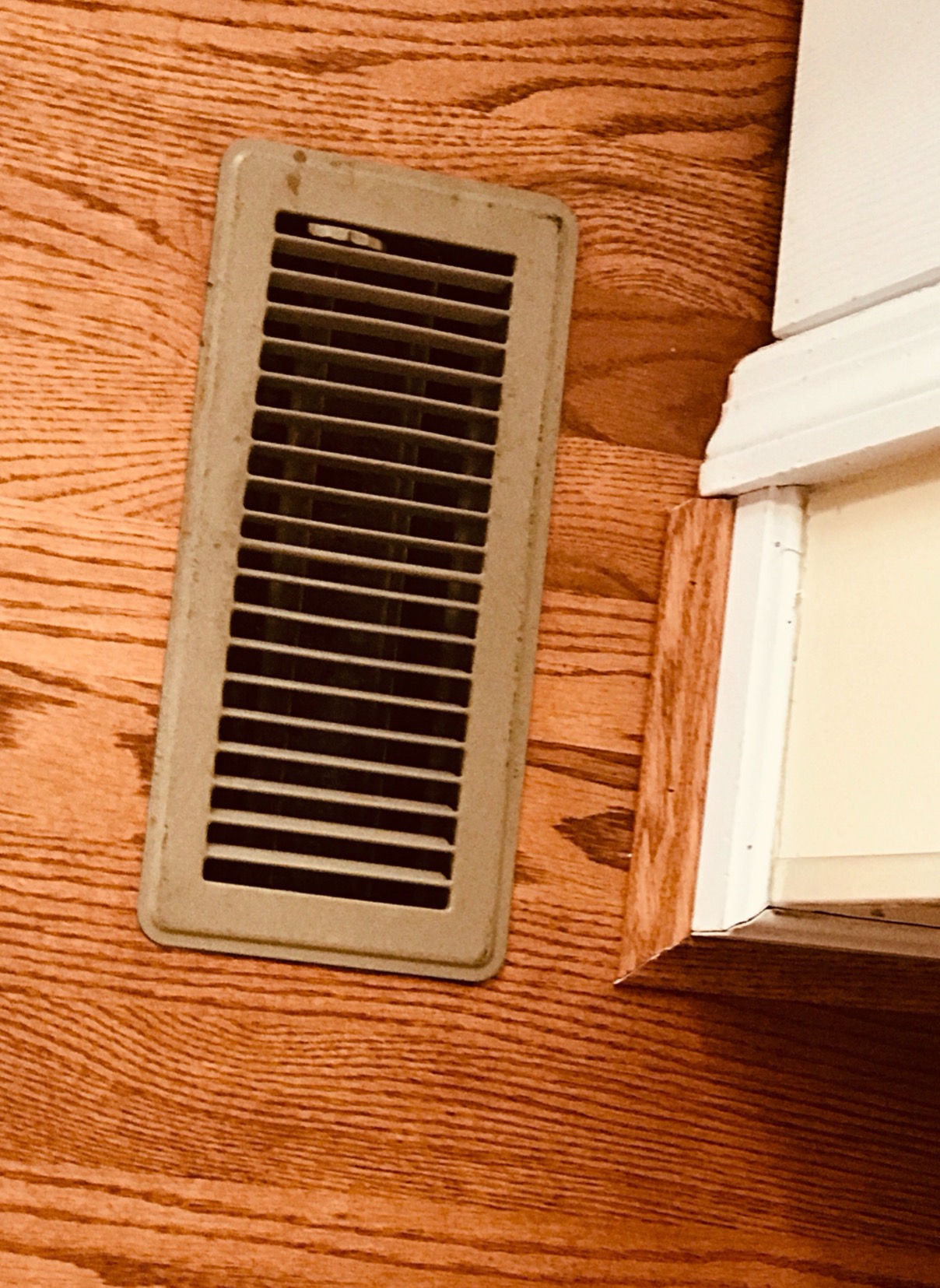 Homewell Red Oak Floor Register, Flush Mount Vent, 4x10 Inch, Unfinished customer photo 2