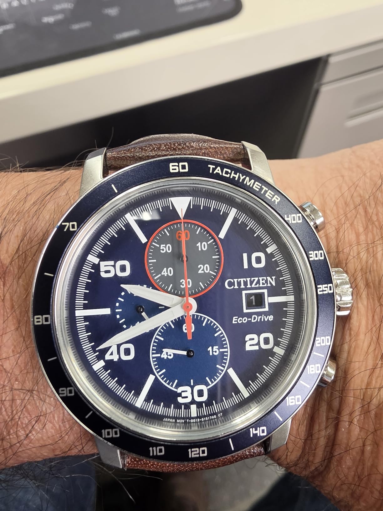 Citizen Men's Eco-Drive Weekender Brycen Chronograph Watch in Stainless Steel customer photo 2