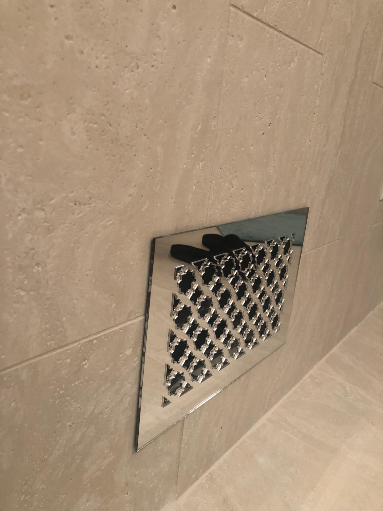 SABA Home Decor Fiberglass Decorative Grille Vent Return Register Easy Air Flow Venetian Style Cover 6 inch x 6 inch (8 x 8 Overall). for Walls and Ceilings (not for Floor use), Mirror Finish customer photo 1