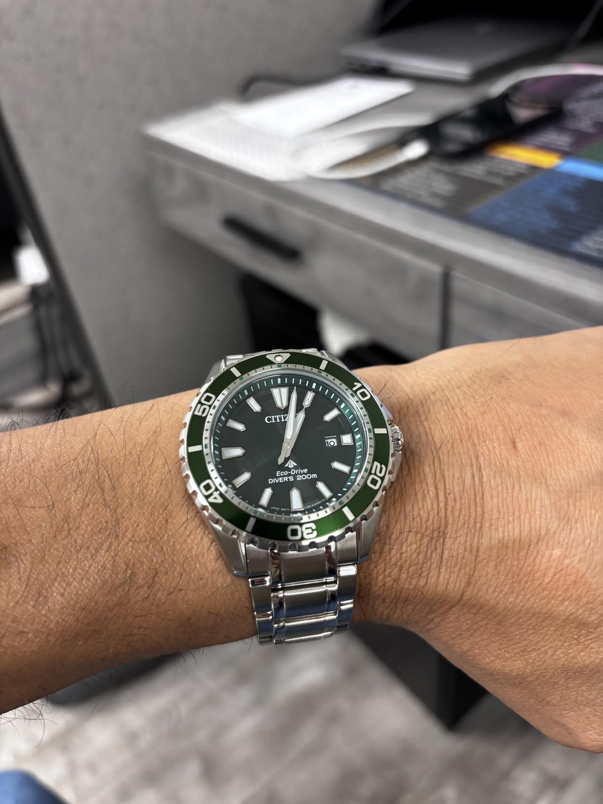 Citizen Men's Promaster Sea Eco-Drive Stainless Steel Watch, 3-Hand Date, One-Way Rotating Bezel, ISO Compliant, Luminous Hands and Markers customer photo 1