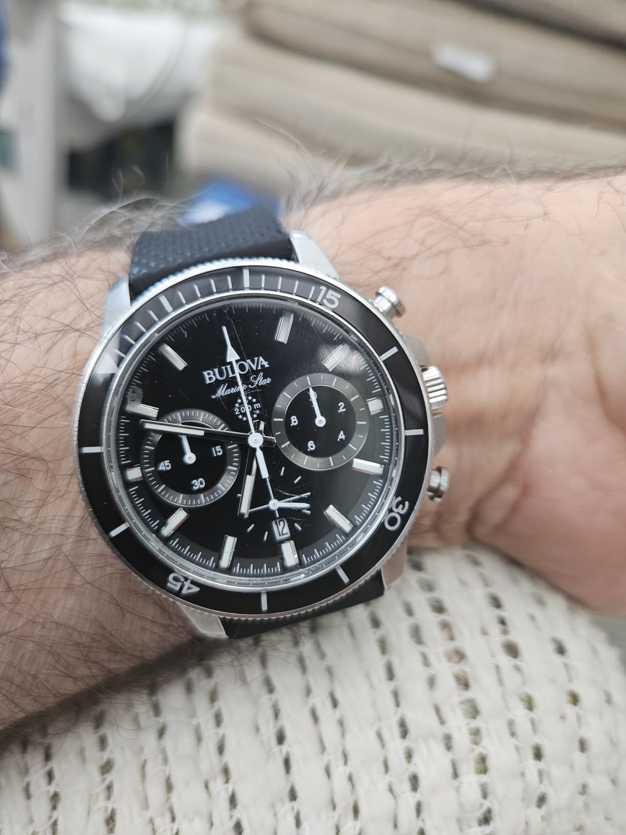 Bulova Men's Marine Star Series C Stainless Steel 6-Hand Chronograph Quartz Watch customer photo 1