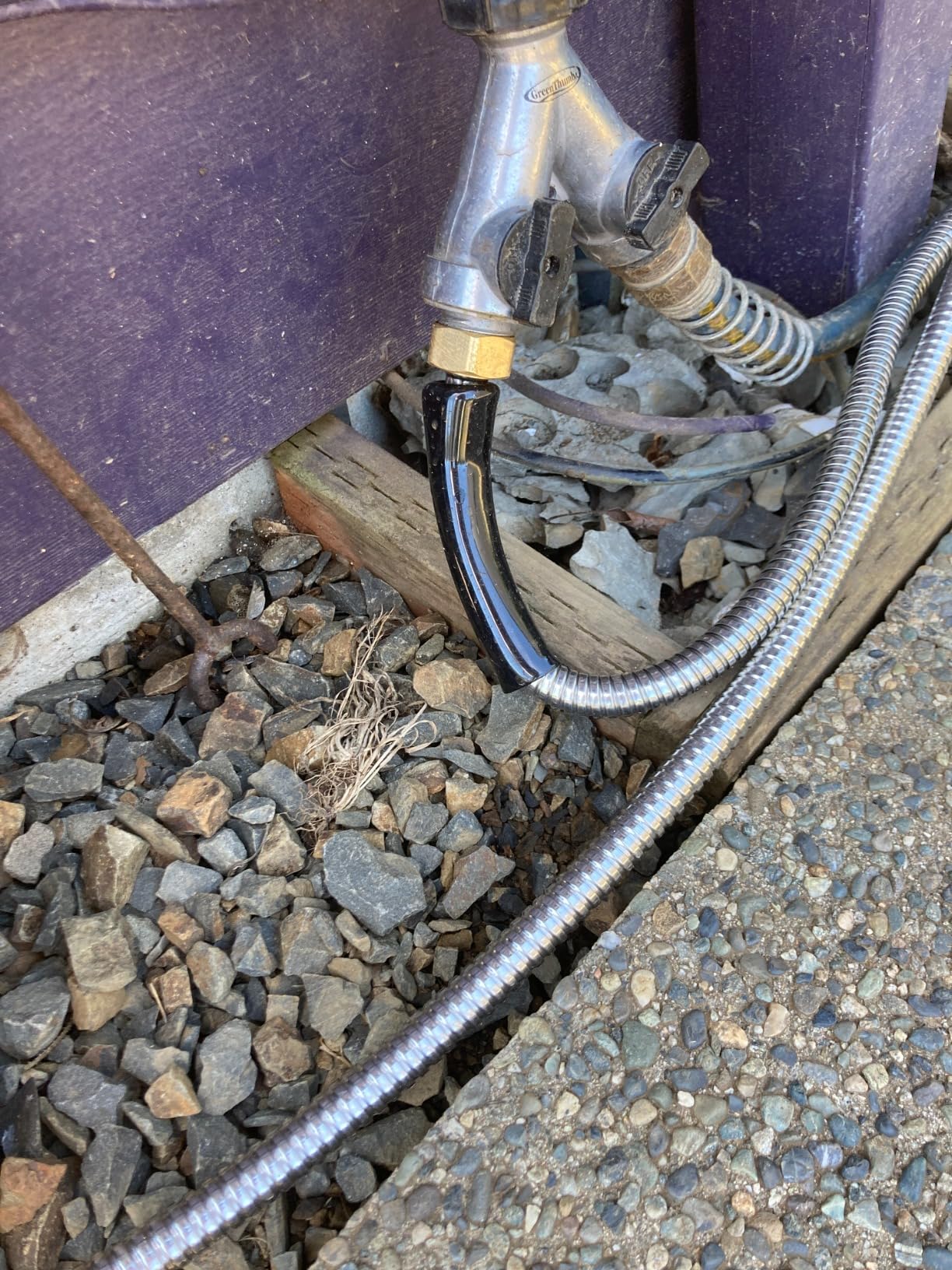 TITAN Garden Hose 100FT - 304 Stainless Steel Metal Water Hose, Flexible, Kink-Free, Lightweight, Durable, Crush Resistant Fittings, Easy to Coil, 500 PSI customer photo 2