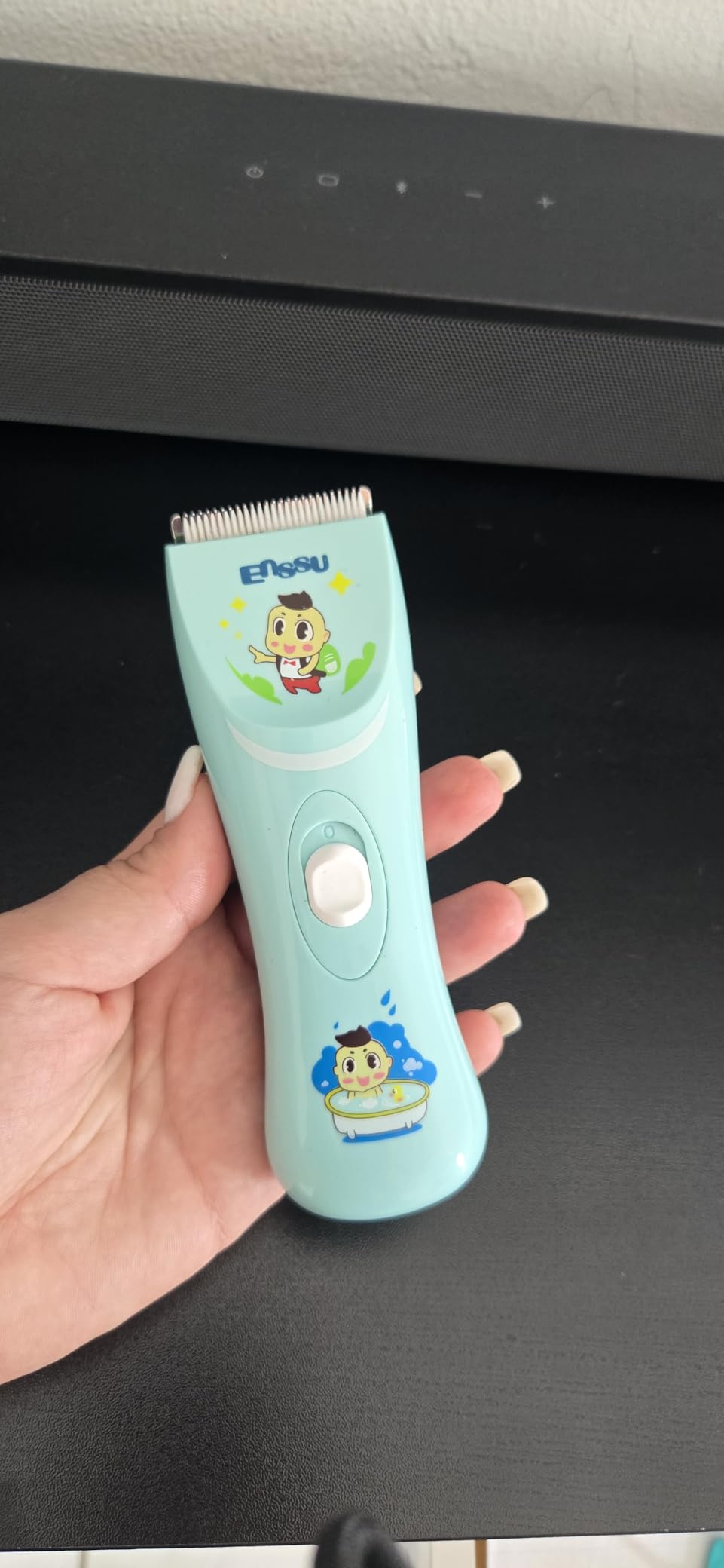 ENSSU Baby Hair Clippers Lower Noise Hair Clippers for Kids/Children | Children Toddler Baby Infant Hair Cutting Kit, Autism & Sensory Sensitivity, Ceramic Blade, IPX7 Waterproof, Cordless, Rechargeable customer photo 1