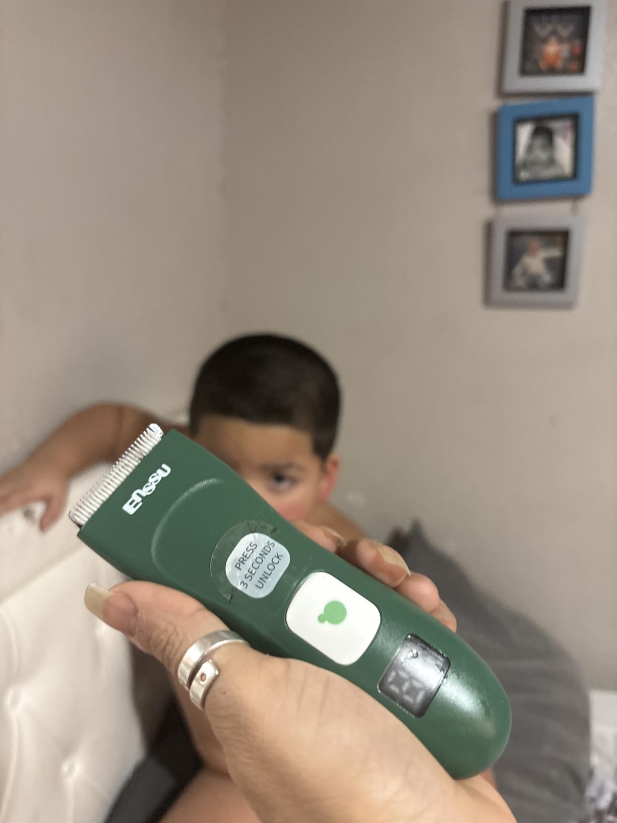 ENSSU Baby Hair Clippers Lower Noise Hair Clippers for Kids/Children | Children Toddler Baby Infant Hair Cutting Kit, Autism & Sensory Sensitivity, Ceramic Blade, IPX7 Waterproof, Cordless, Rechargeable customer photo 2