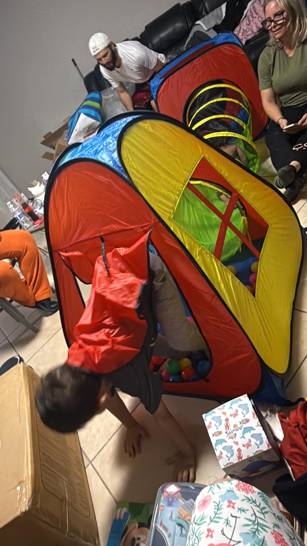UTEX 3 in 1 Pop Up Play Tent with Tunnel, Ball Pit for Kids, Boys, Girls, Babies and Toddlers, Indoor/Outdoor Playhouse customer photo 1