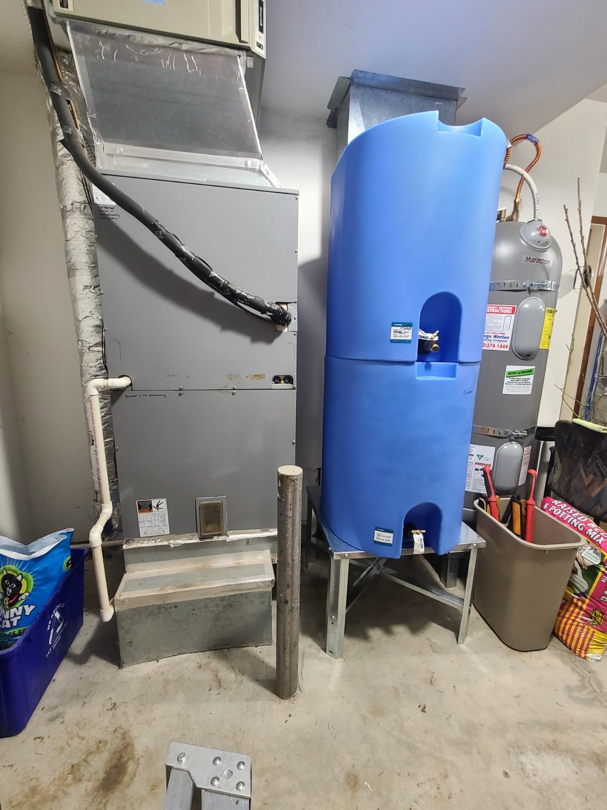 WaterPrepared Stackable Plastic Drinking Water Storage Tank with Spigots, 55 Gallon, Blue - Portable Emergency Hydration Container for Survival or Disaster Preparedness customer photo 1