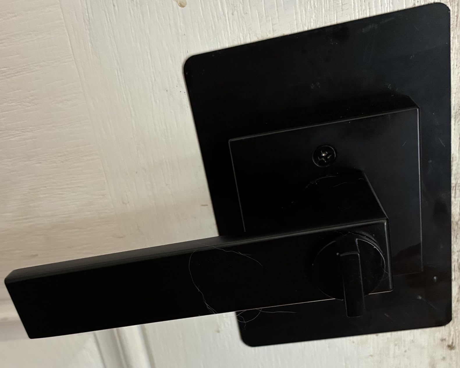 KNOBWELL Exterior Door Handle Heavy Duty Keyed Entry Door Lever Set(Not Keyed Alike) Entrance Handleset, Matte Black Finish, Left or Right Handing Door Handle 2.13 lb One Lever customer photo 2