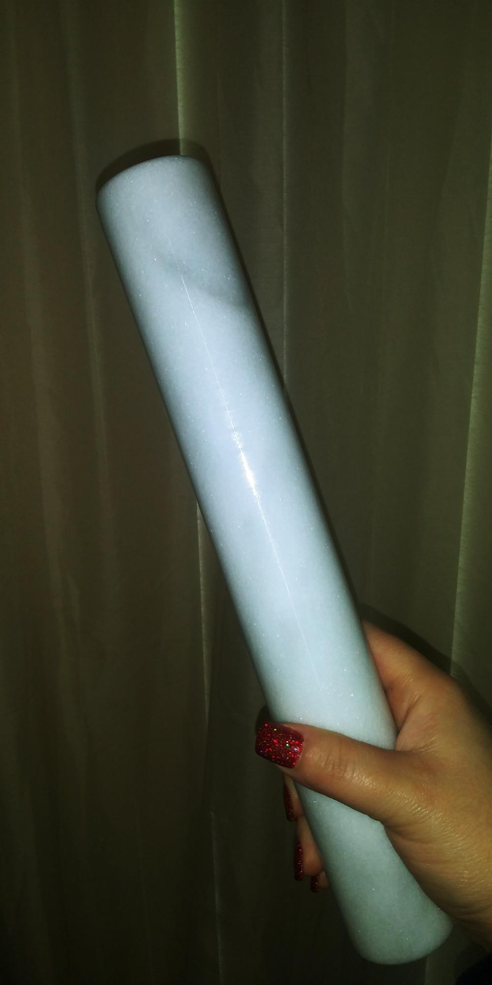Fox Run French Marble Rolling Pin with Base, White, 3