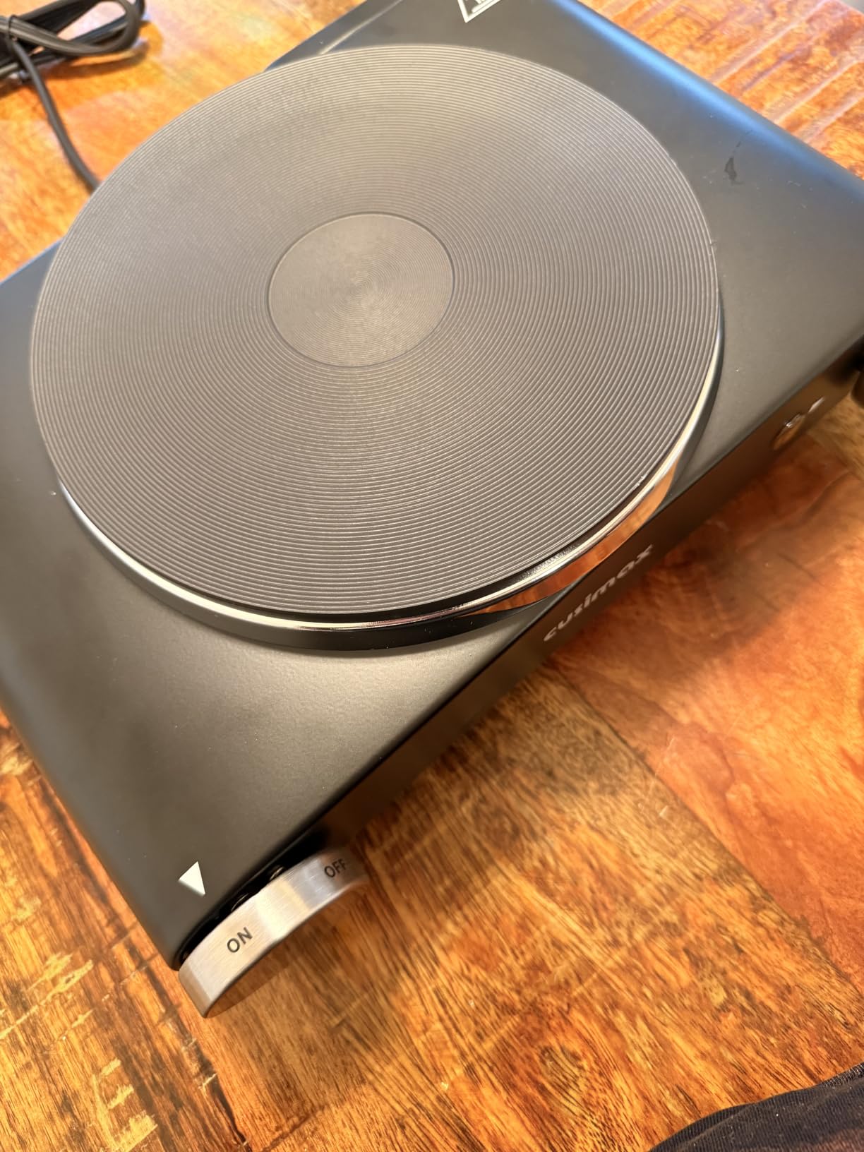 CUSIMAX Electric Hot Plate for Cooking Portable Single Burner 1500W Cast Iron, Heat-up in Seconds, Adjustable Temperature Control, Stainless Steel, Non-Slip Rubber Feet, Upgraded Version customer photo 2