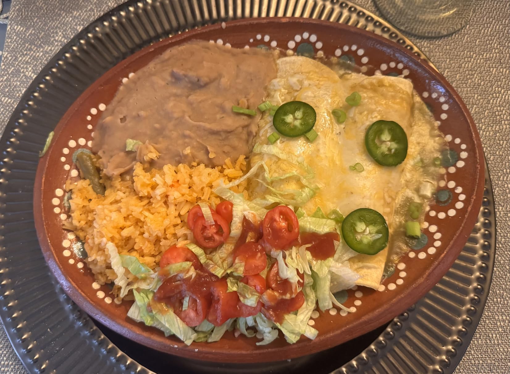 Made in Mexico 11x8 Mexican Grande Dinner or Salad Clay Barro Ovalado Oval Plates Set of 4 customer photo 1