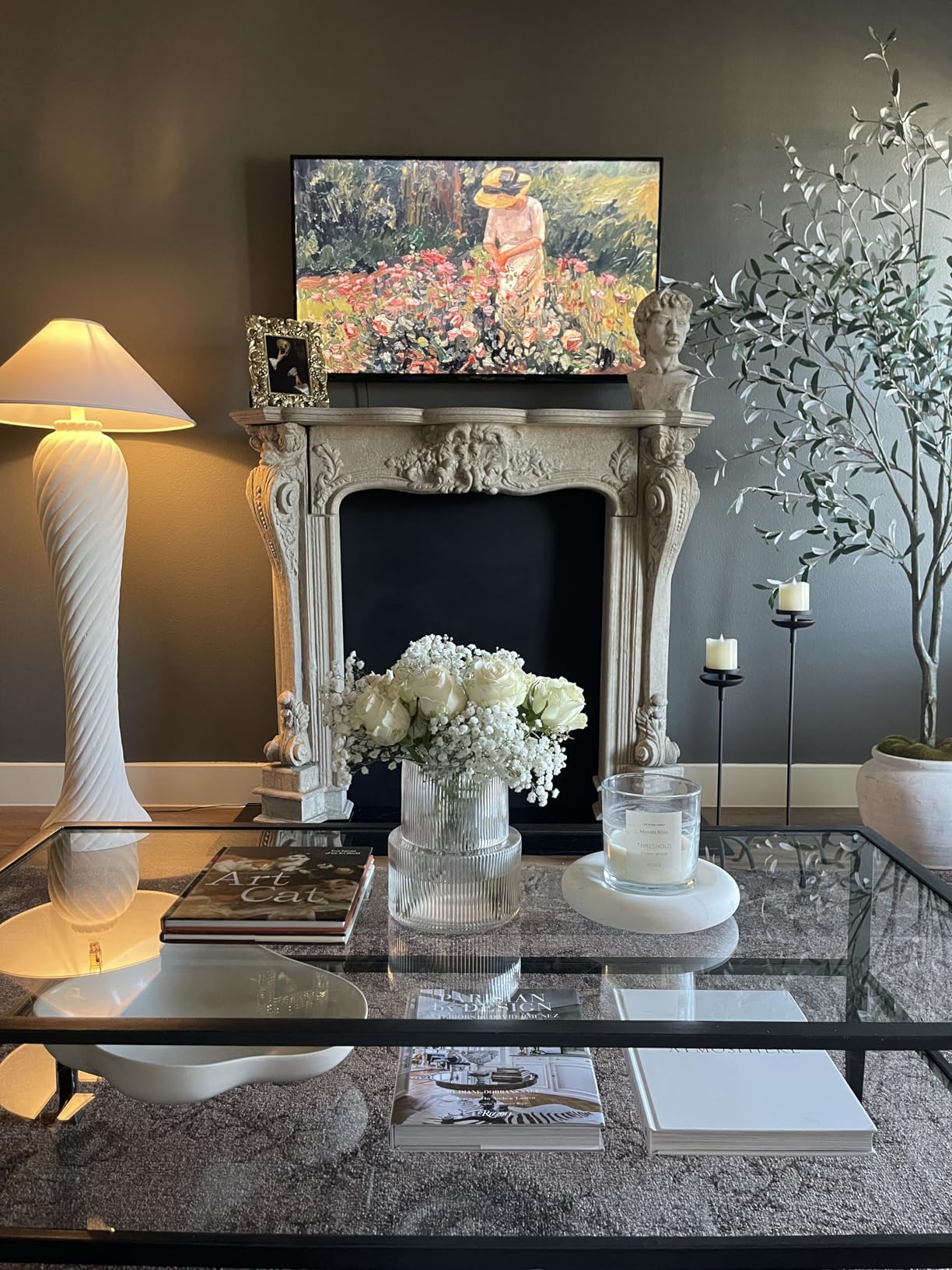 Decorative Wood Fireplace Mantel customer photo 2