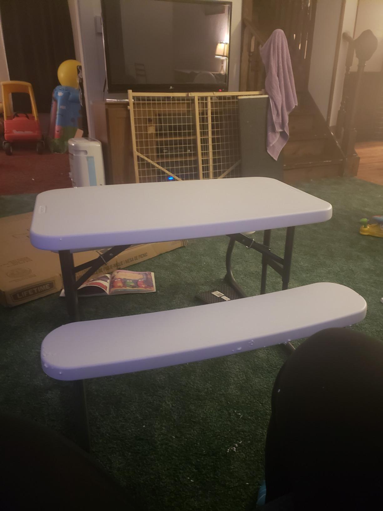 LIFETIME Kid's Picnic Table, White customer photo 1