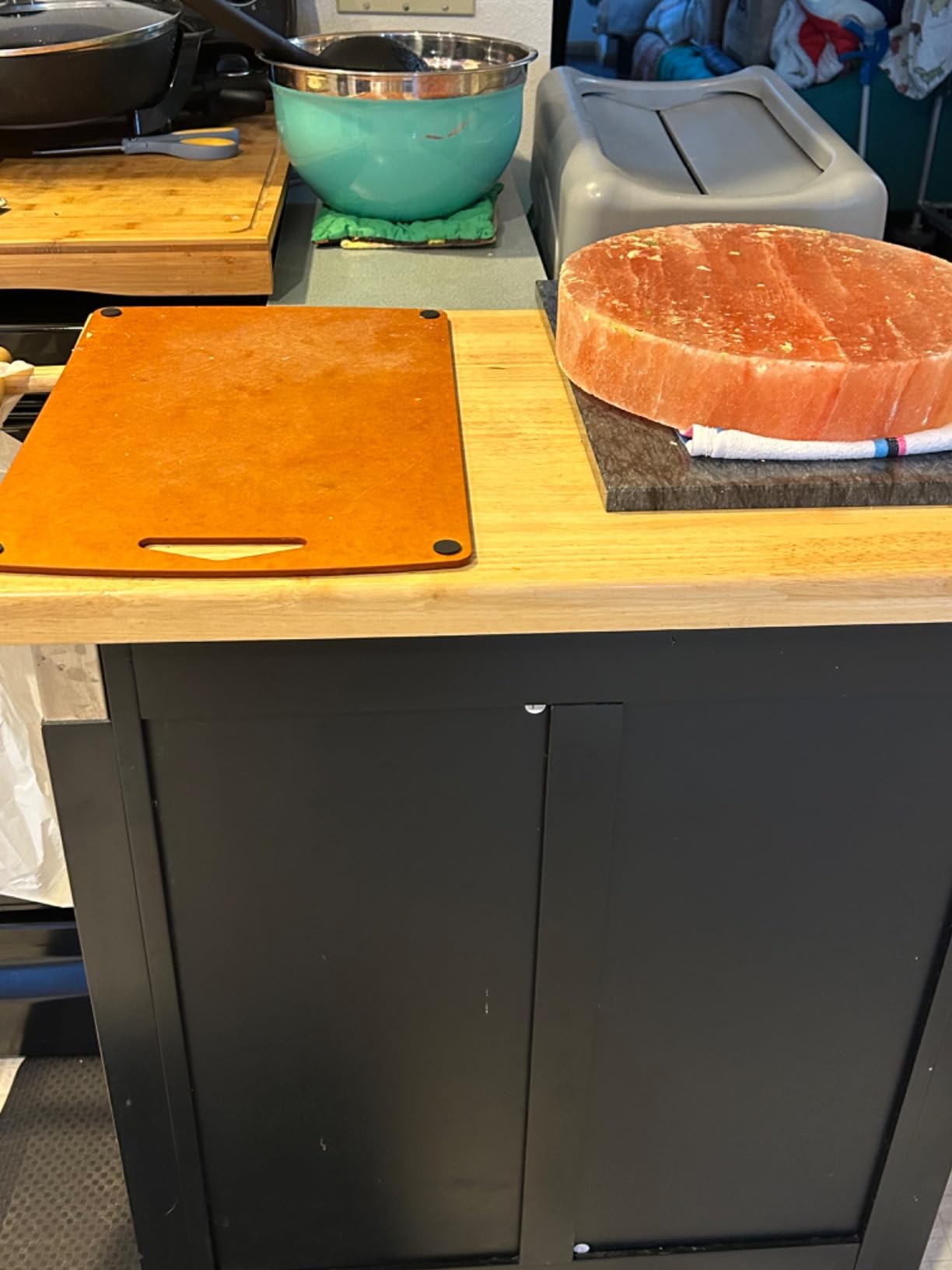 Flexzion Round Marble Cutting Board, 12 Inch Black Cheese and Pastry Slab | Charcuterie Serving Tray and Marble Trivet for Cured Meats, Desserts, Roti and Rolling Dough; a Versatile Stone Platter customer photo 2