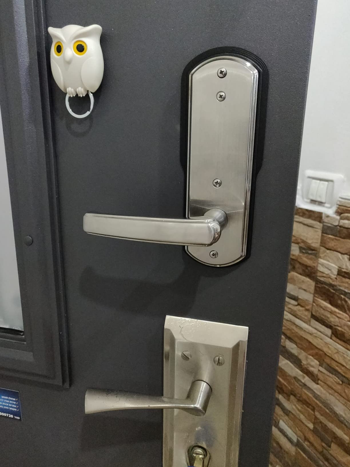 Keypad Door Lock, Keyless Entry Door Lock Mechanical Lock with Keypad, Combination Code Locks with Handle, Right Handed Door Lever, Stainless Steel 304 - NOT a Deadbolt customer photo 2
