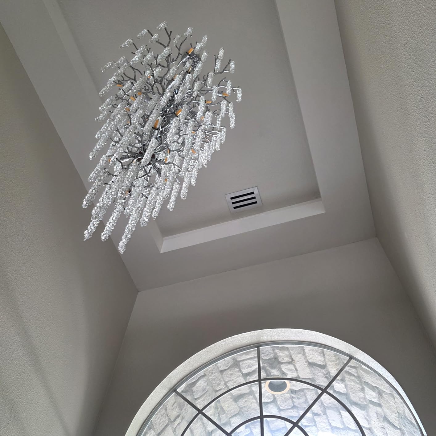 BUILDMART 8x8 White Modern AC Vent Cover - Decorative Air Vent - Standard Linear Slot Diffuser - Register Grille for Ceiling, Walls & Floors - Texas Buildmart customer photo 2